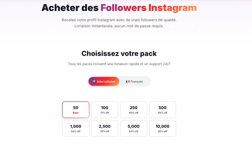 Buy Instagram followers cheap - Followers Lab pricing packages